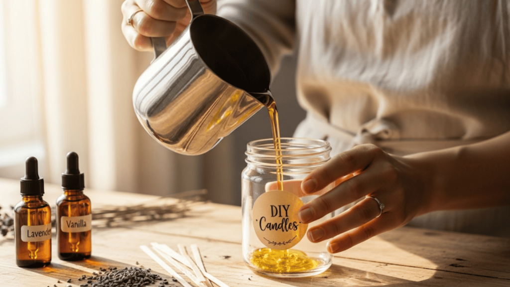 DIY candle making at home