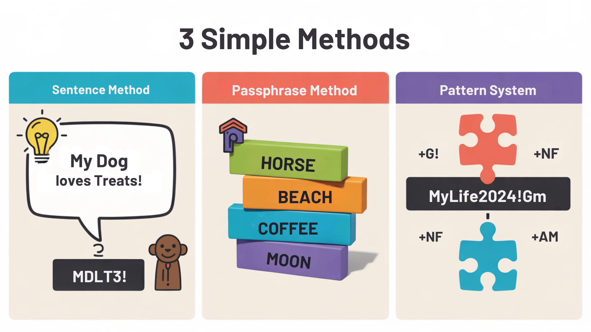 Methods toCreate Strong Passwords
