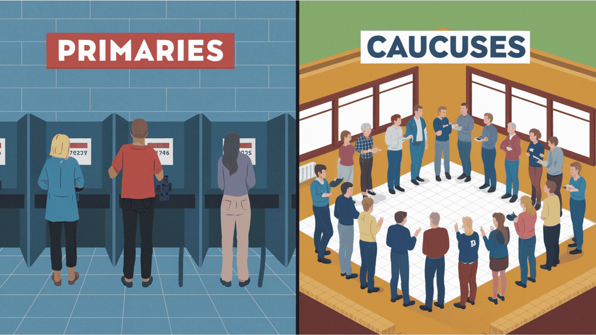 Primaries vs Caucuses
