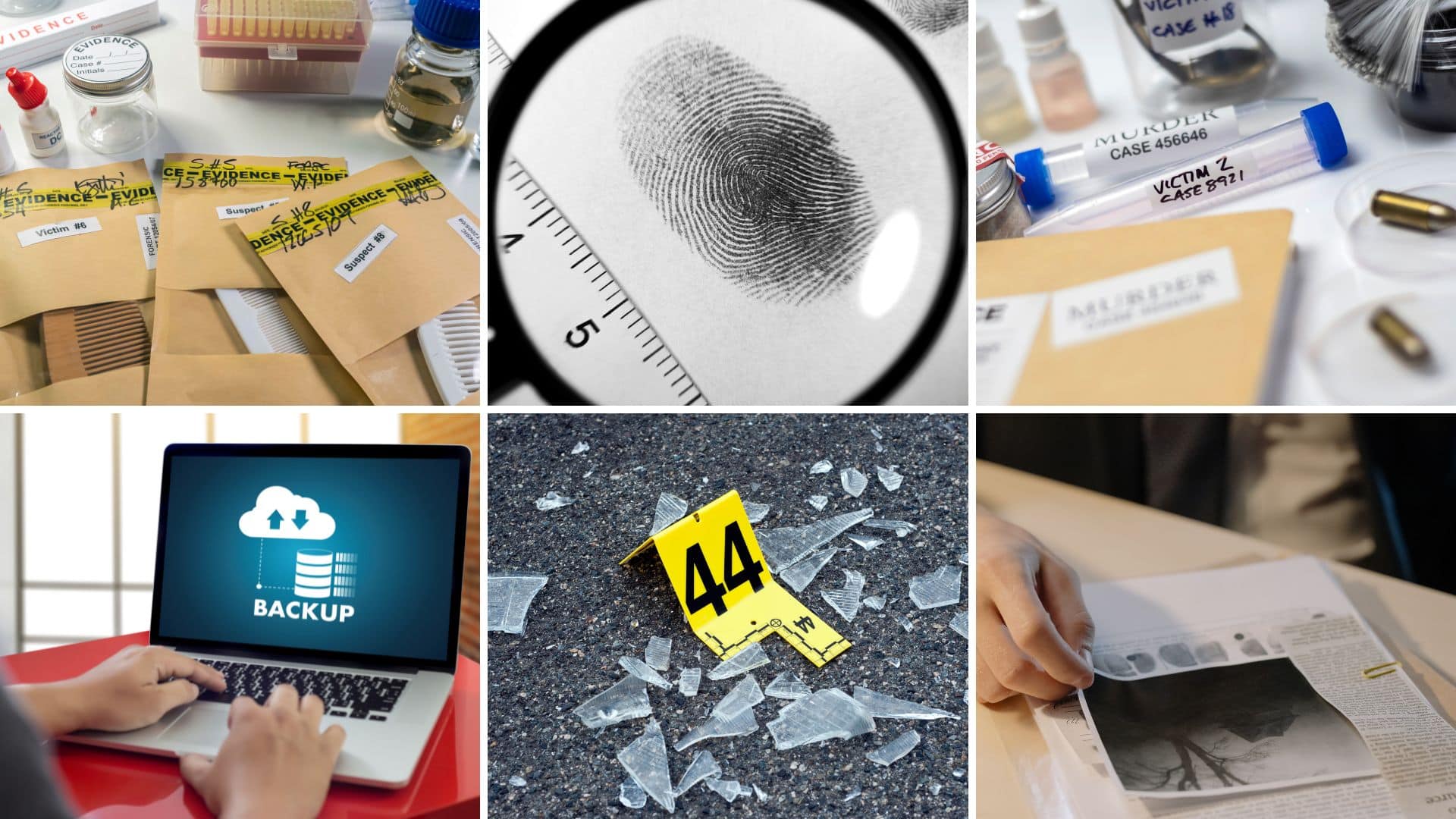 key types of forensic evidence collected