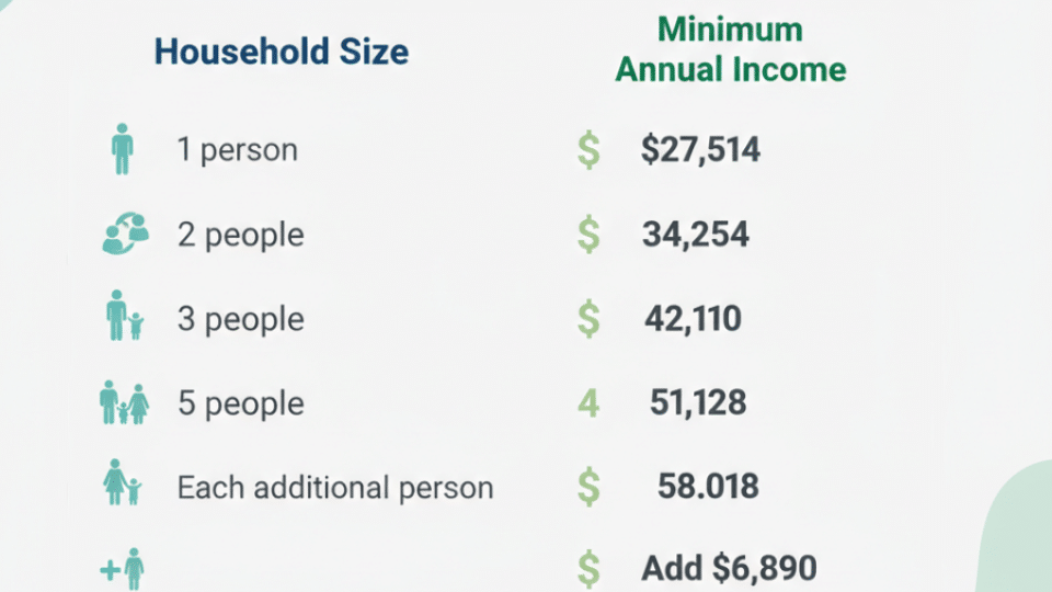 Income Requirements Household Size