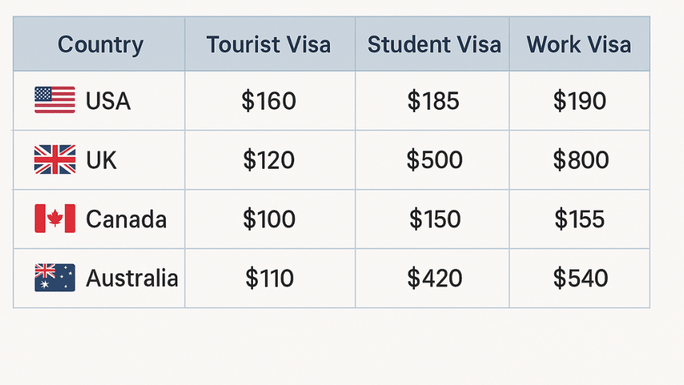 Pay Visa Application Fees