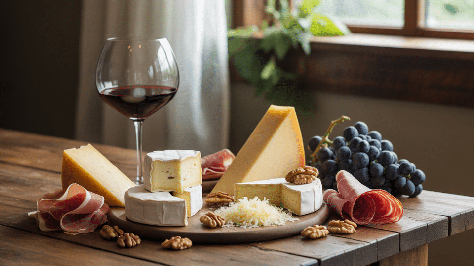 red wine cheese charcuterie board