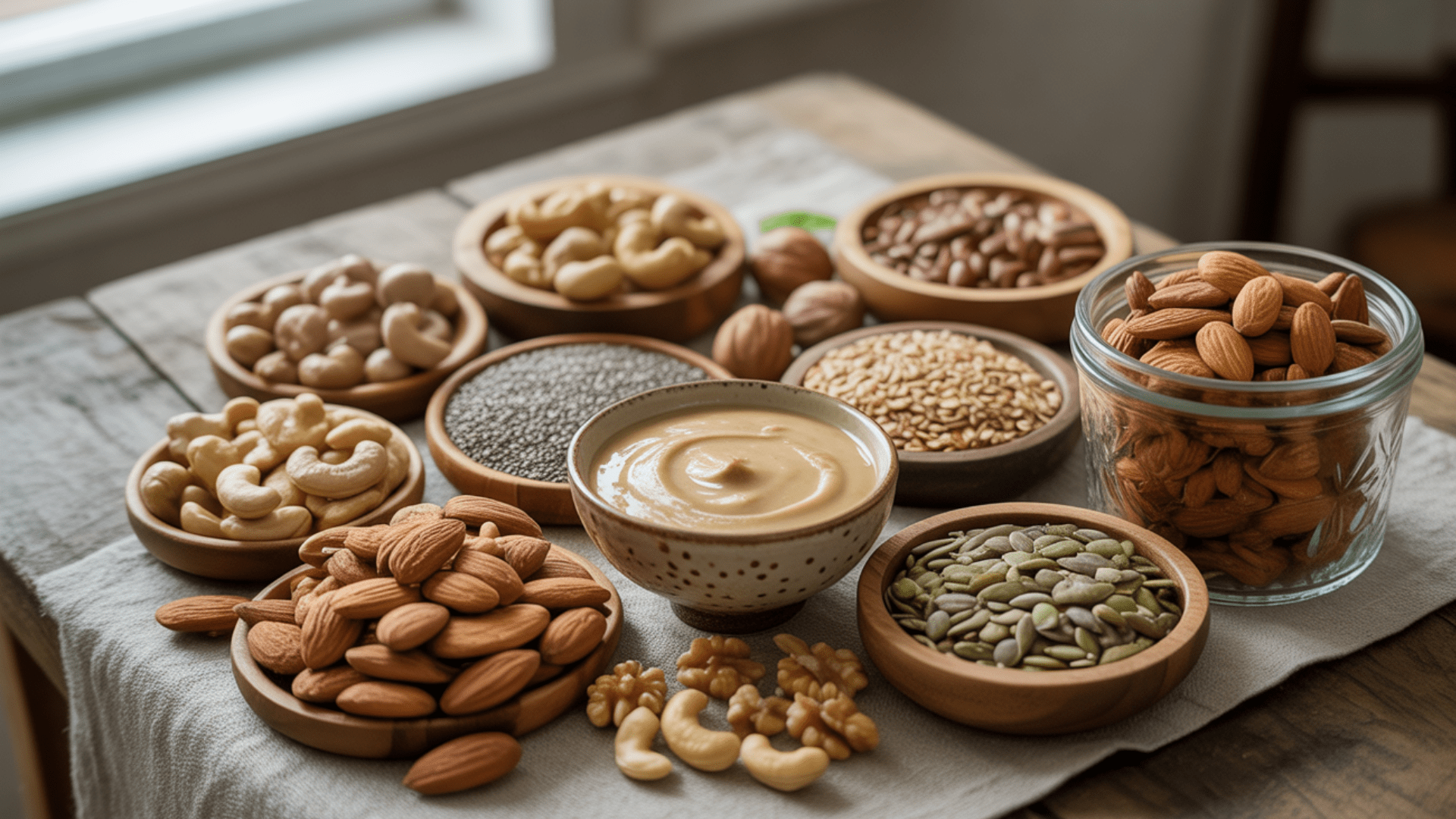 vegan friendly nuts and seeds almonds chia min