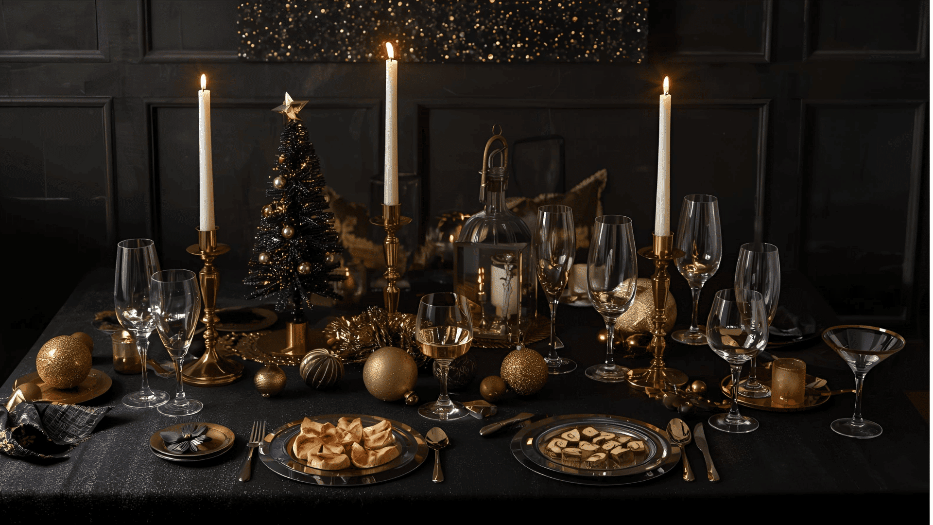 Black & Gold Glam Christmas