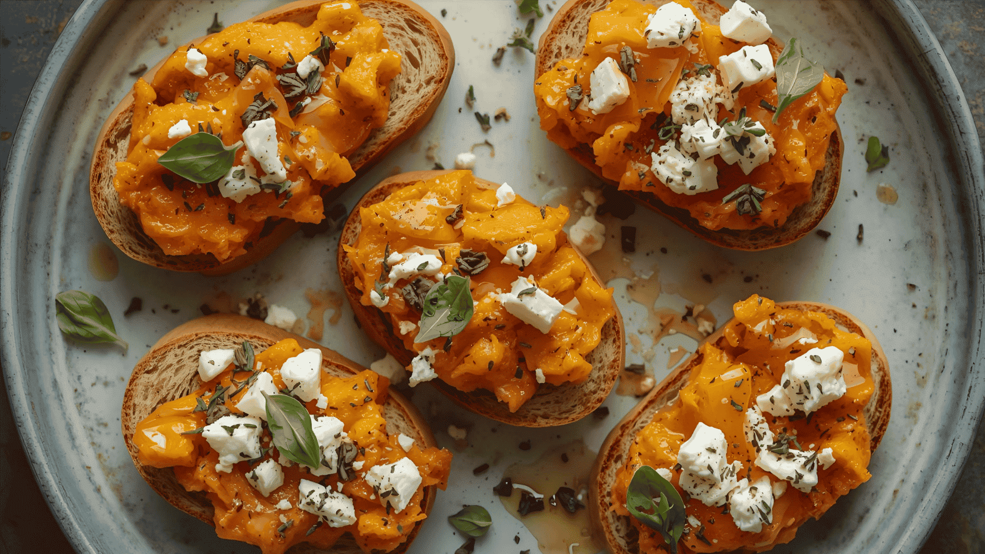 Bruschetta with Feta & Honey