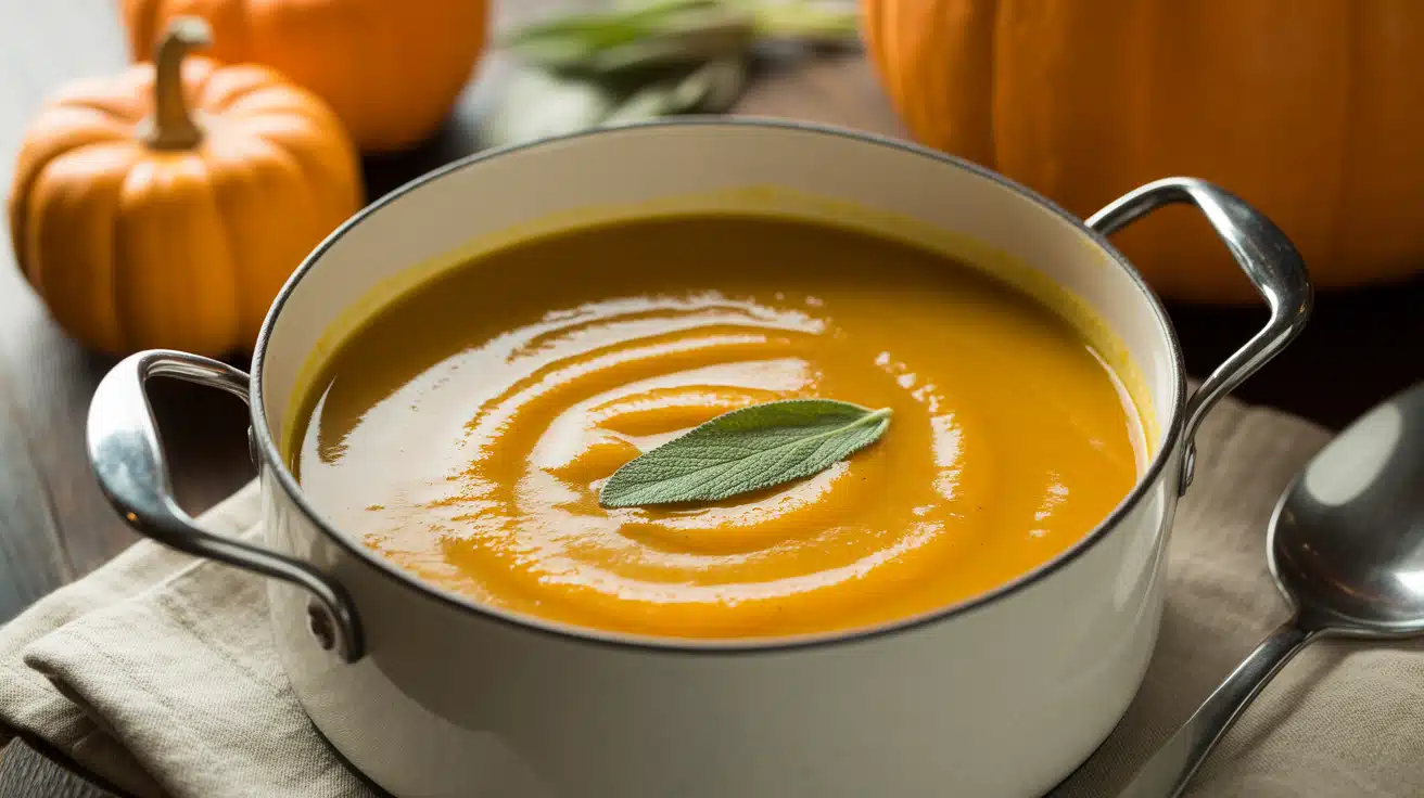 Creamy Pumpkin Soup with Sage
