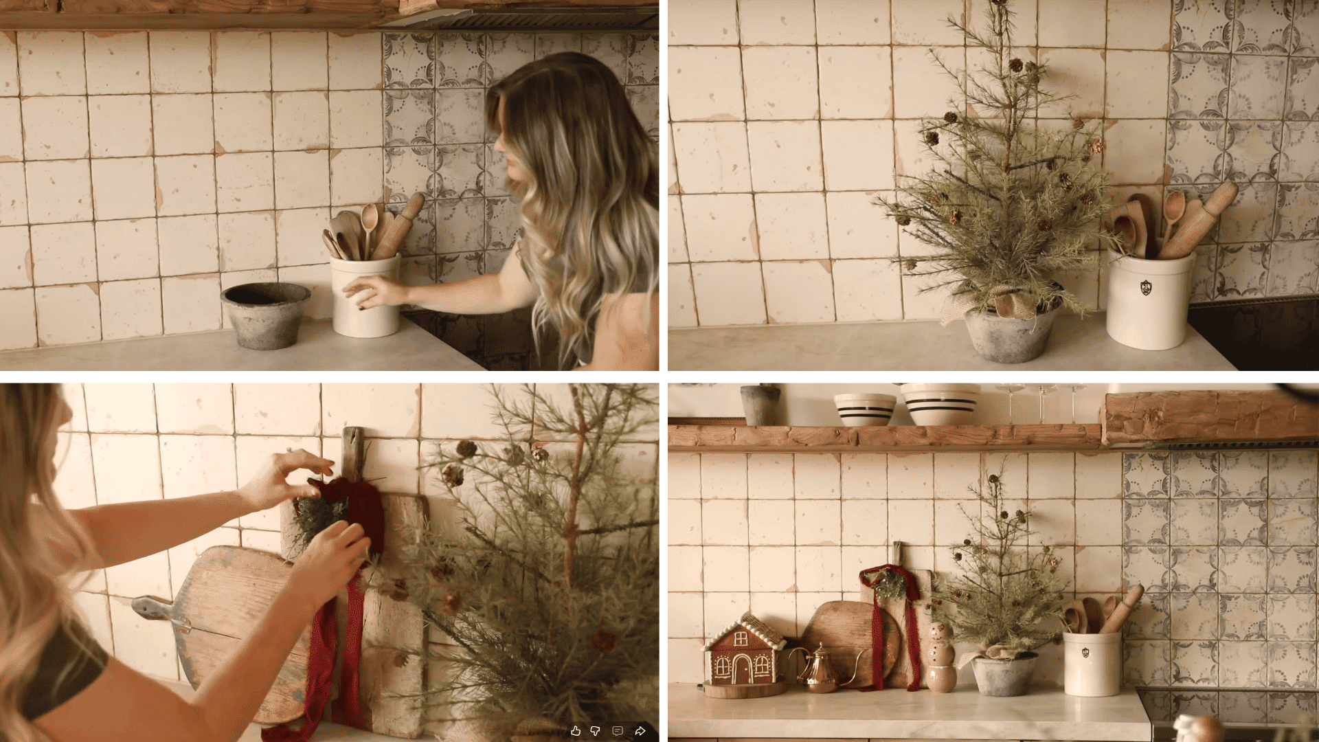 Create a Cozy Christmas Kitchen Countertop Vignette