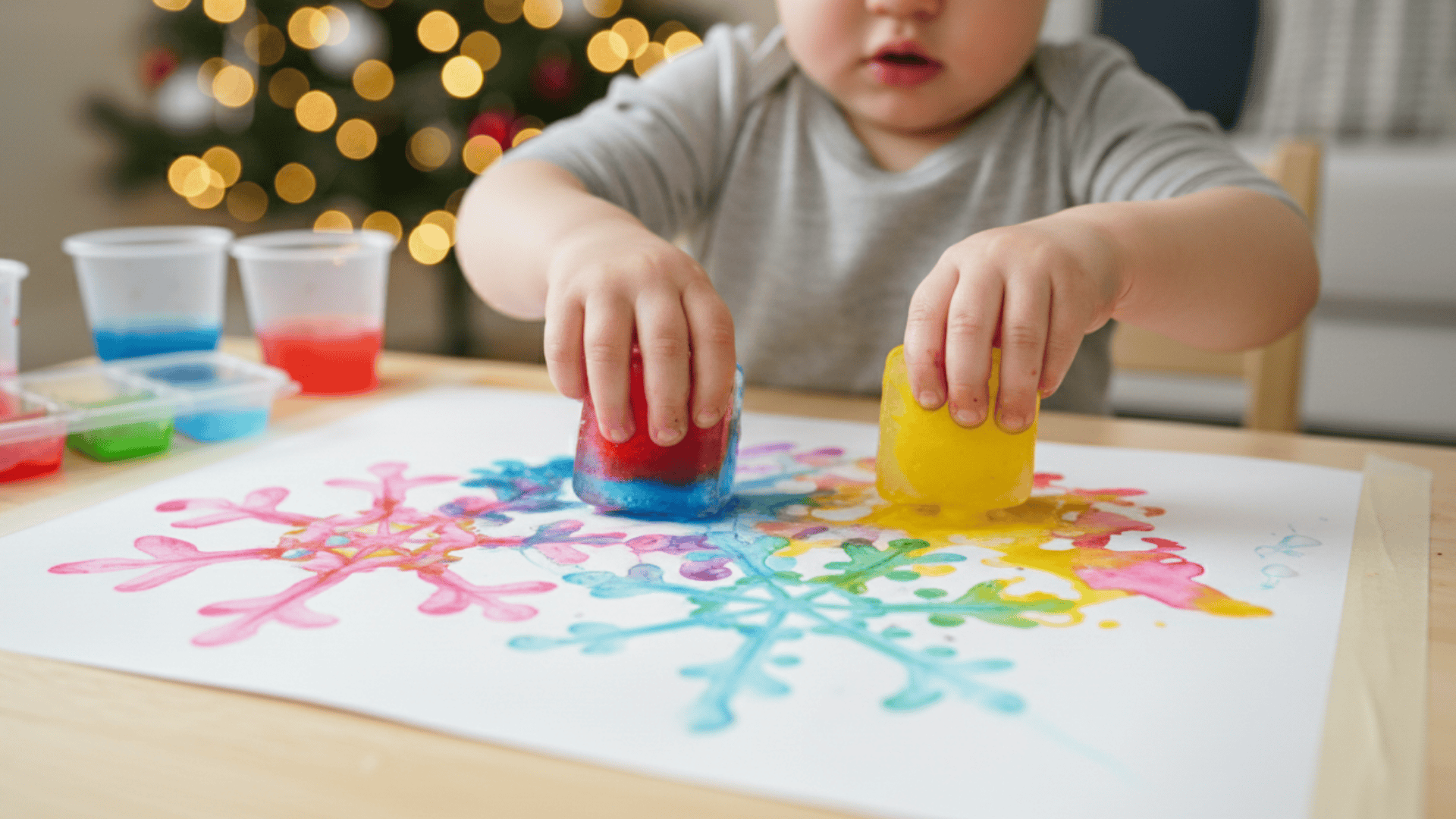 Ice Painting Snowflakes