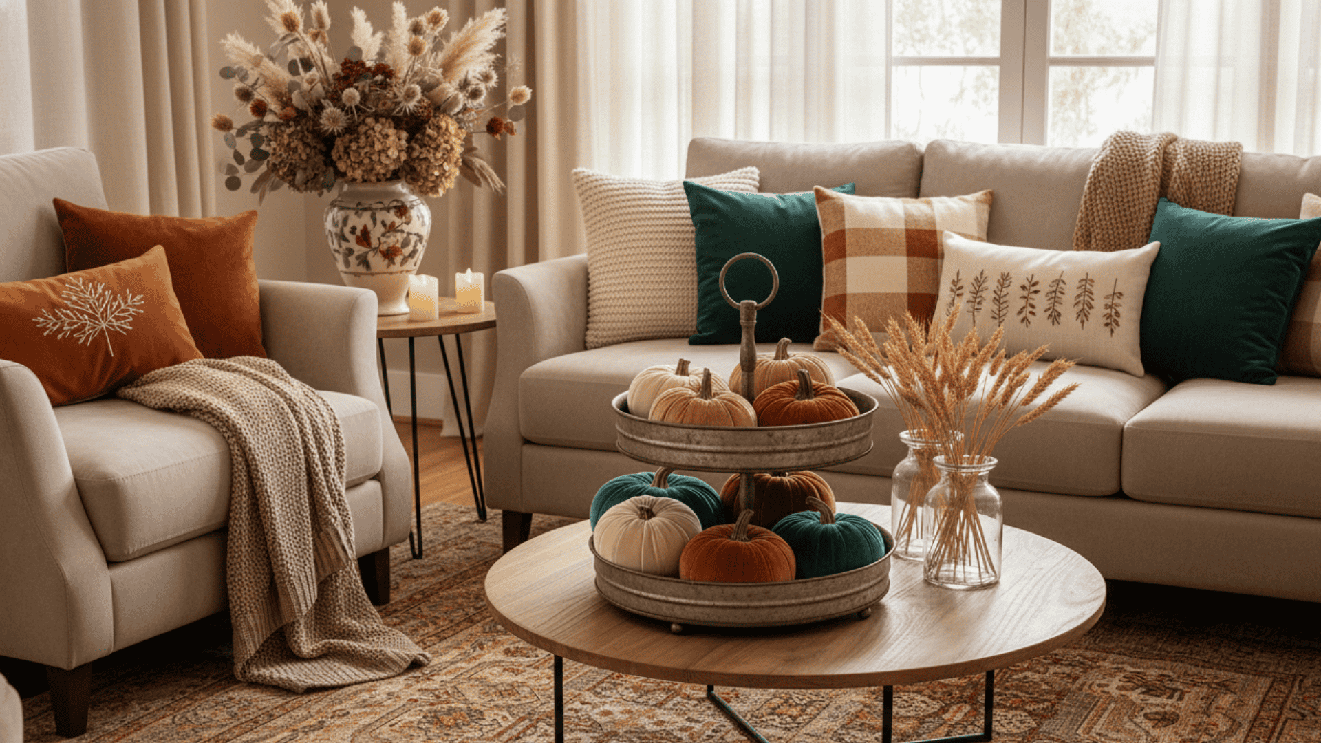 Living Room & General Home Thanksgiving Decor Ideas