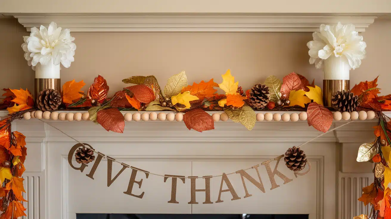Mantel & Wall Thanksgiving Decor Ideas