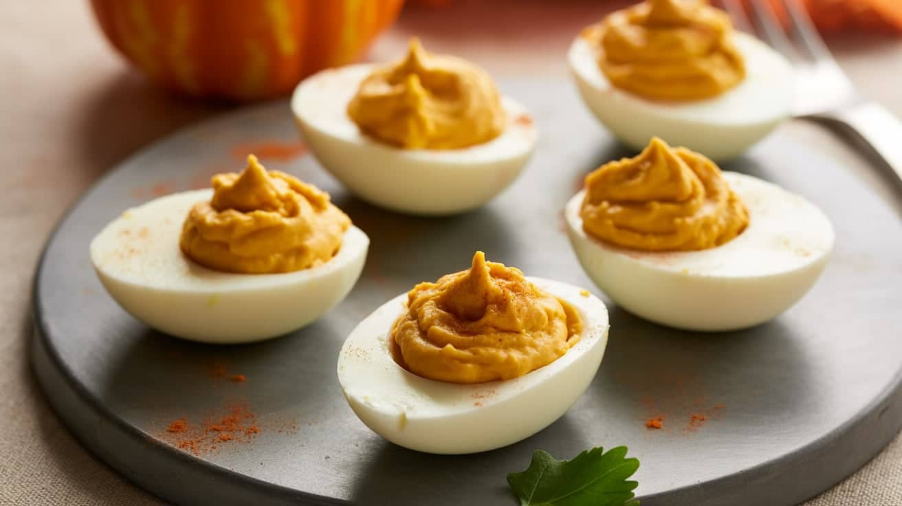 Pumpkin Deviled Eggs