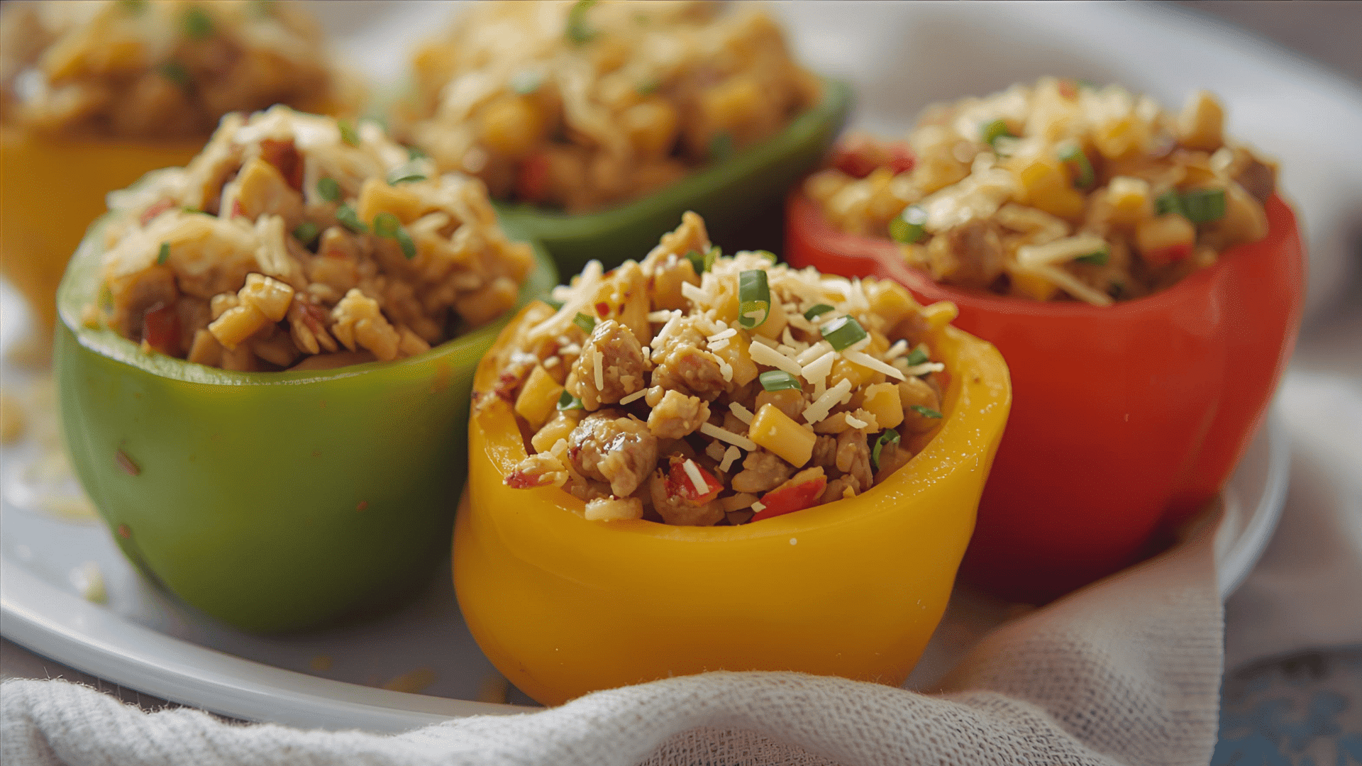 Pumpkin Stuffed Bell Peppers