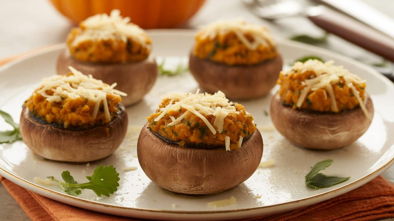 Pumpkin Stuffed Mushrooms