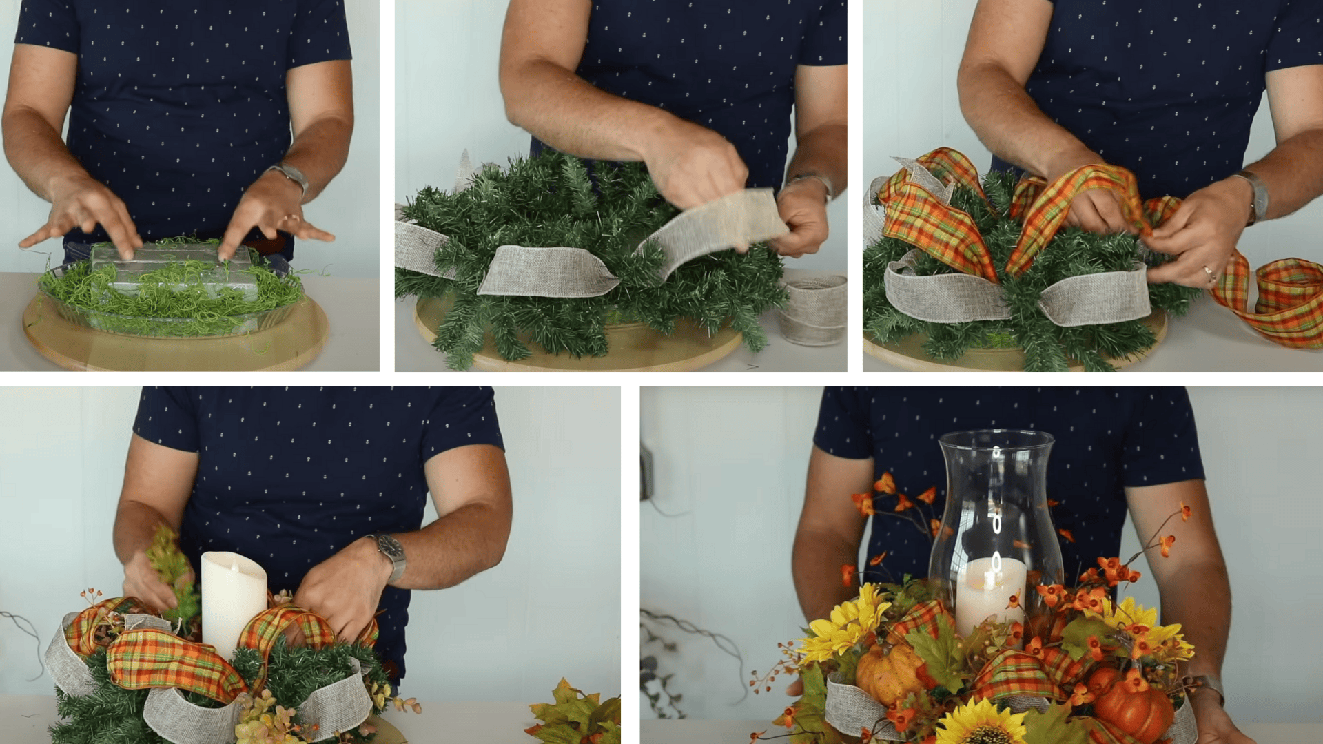 A Traditional Garland with Fall Foliage