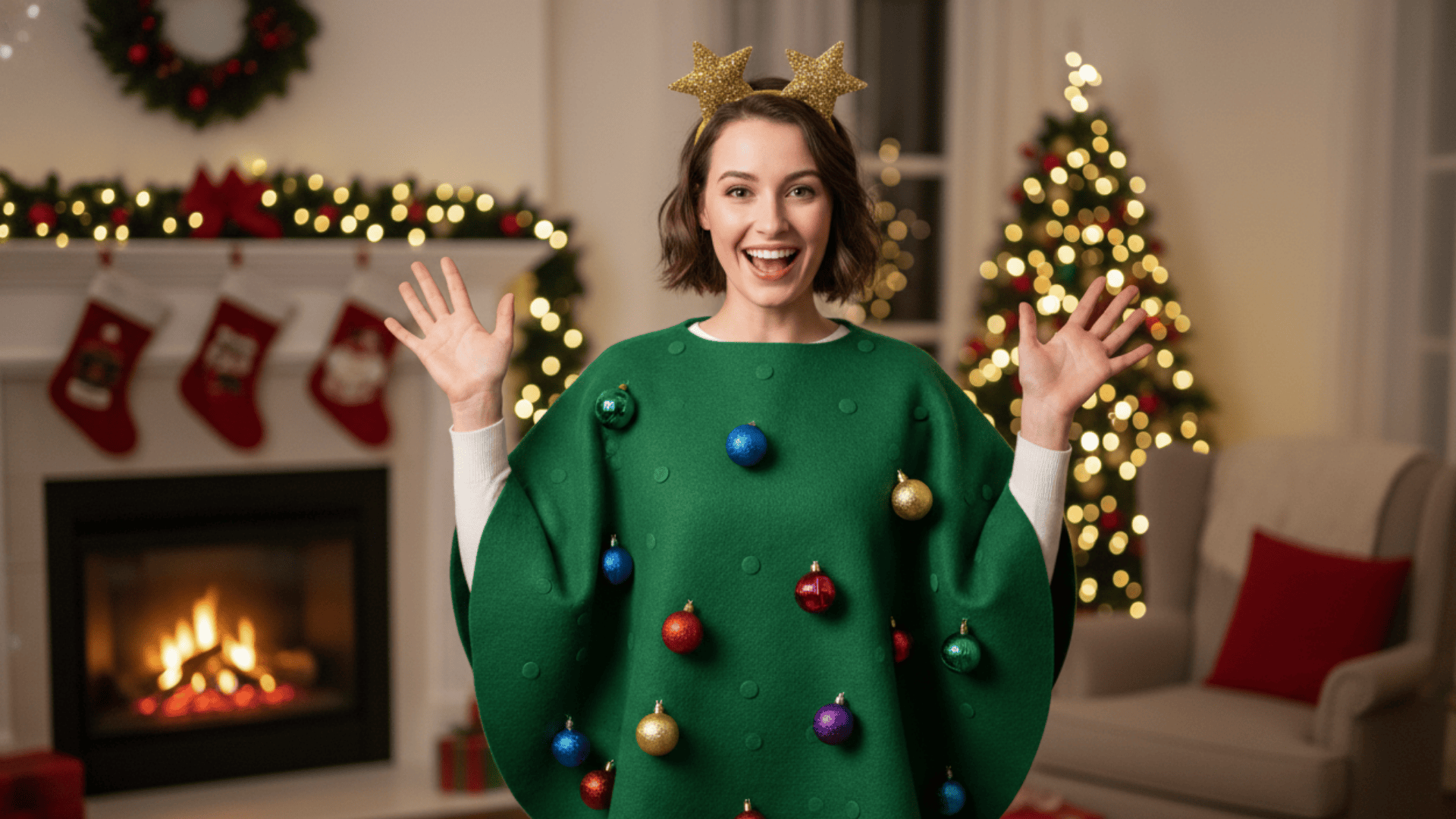 Christmas Tree Poncho