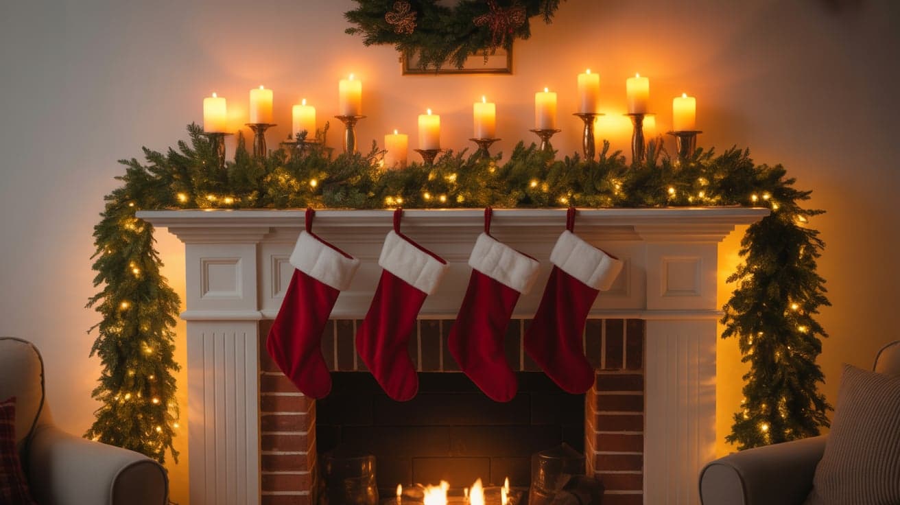 Fireplace-Only-Christmas-Decor
