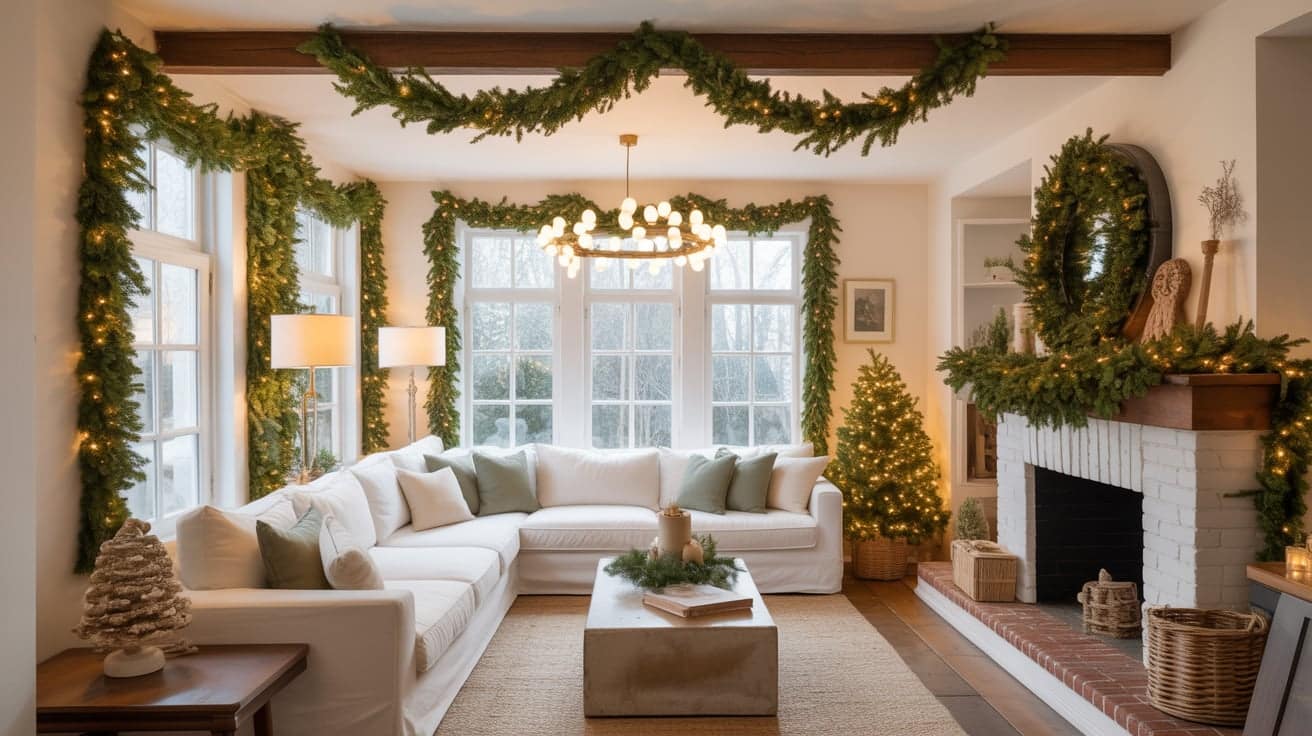 Garland-Christmas-Living-Room
