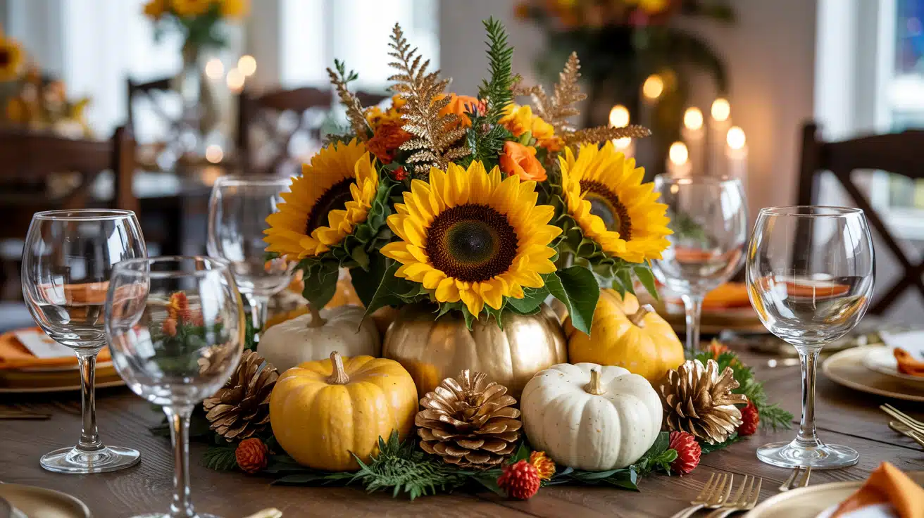 Gold Accented Centerpiece