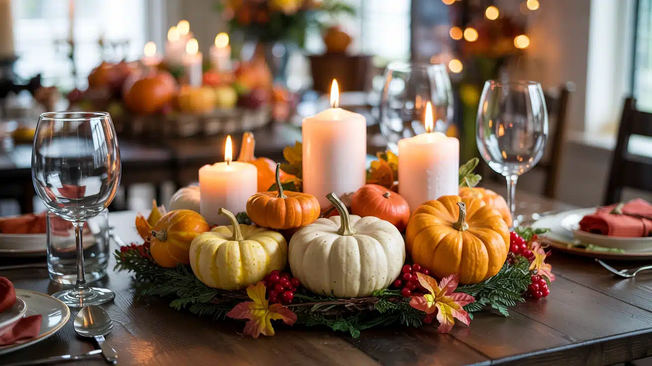 Mini Pumpkin and Candle