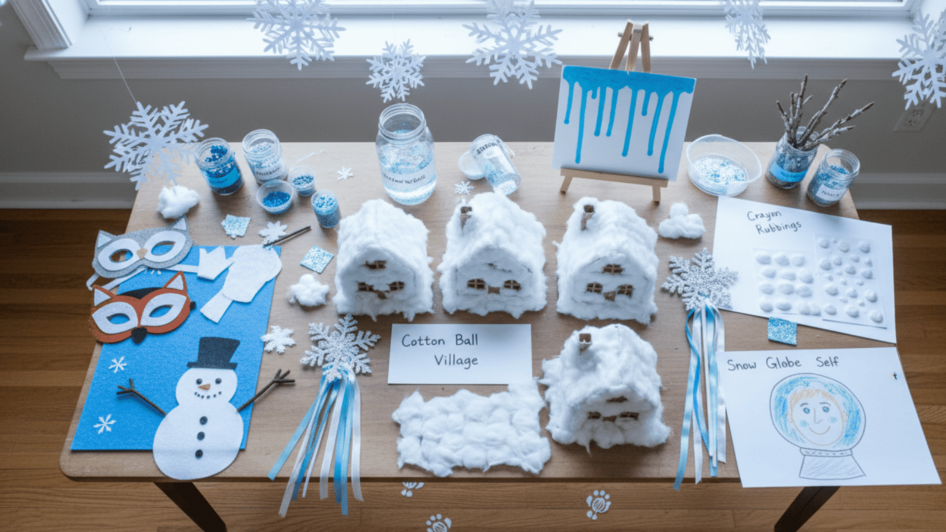 Winter Wonderland & Snow Themed Christmas Crafts