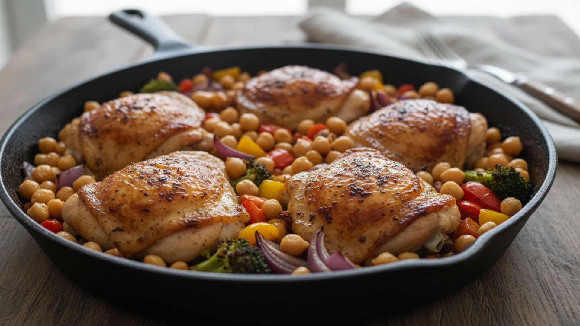 baked chicken chickpeas