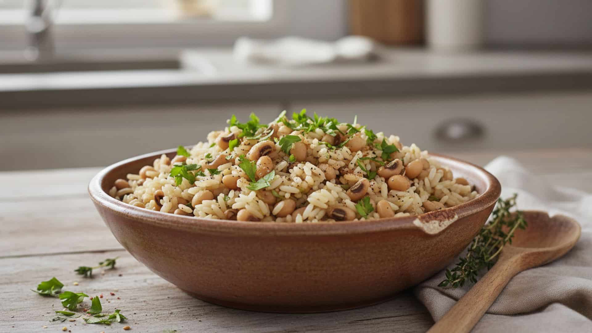 black eyed peas rice