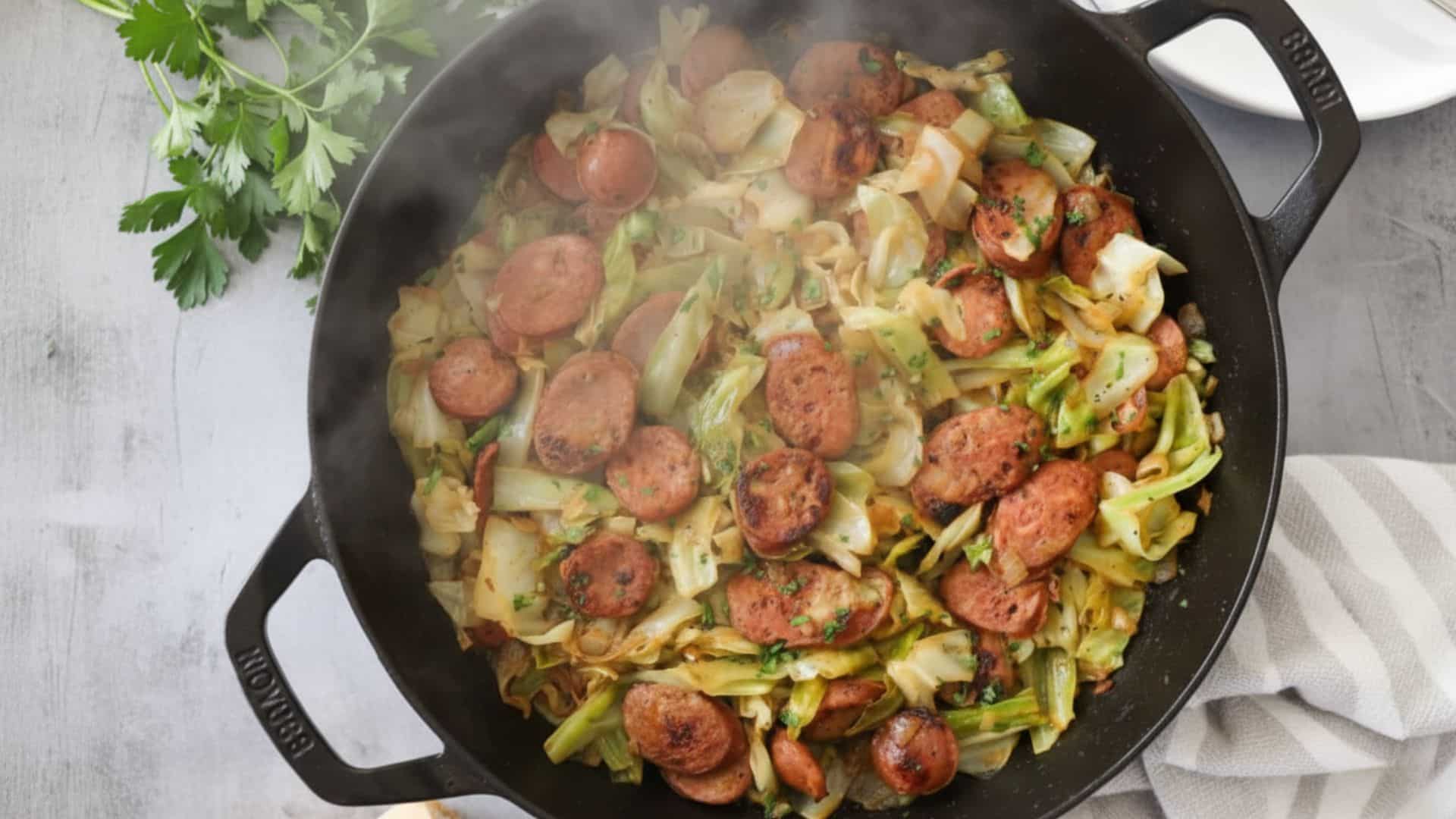 cabbage sausage new year