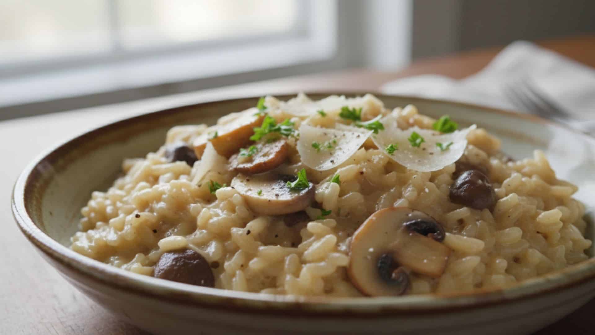 creamy mushroom risotto