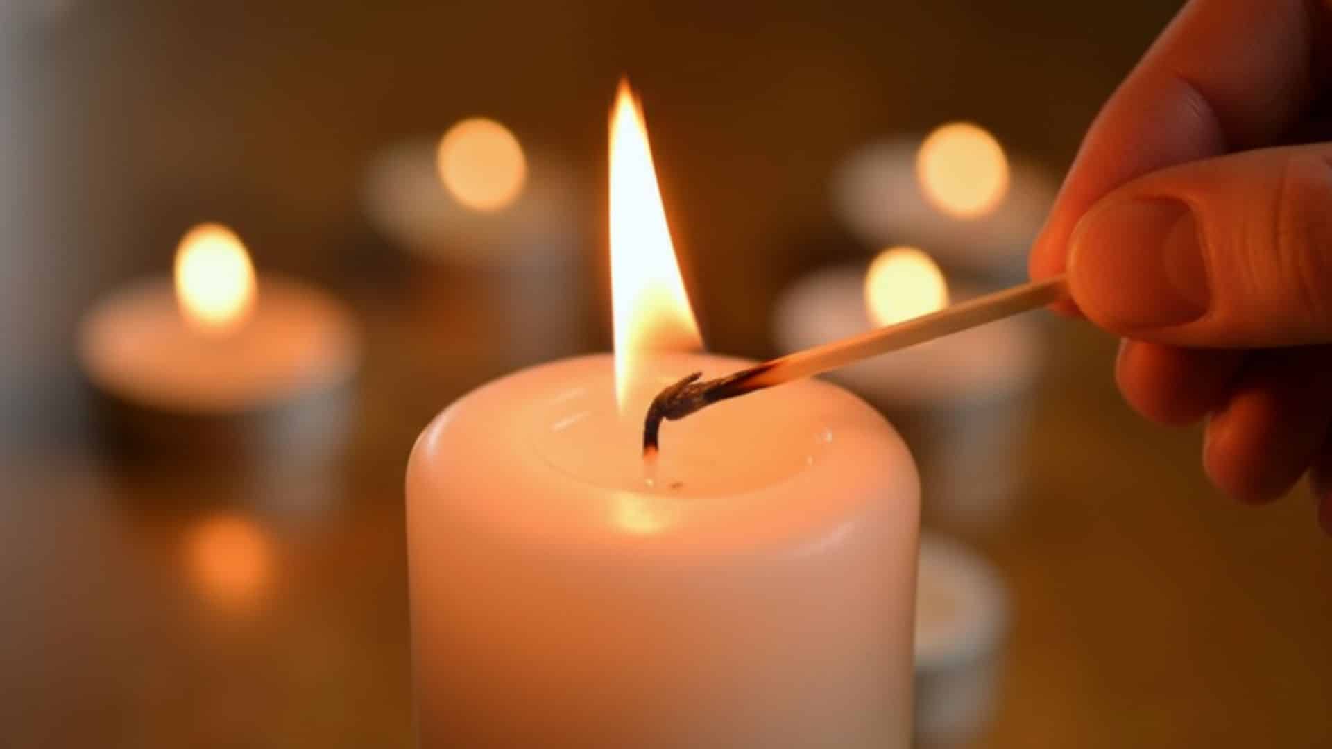 lighting midnight candles