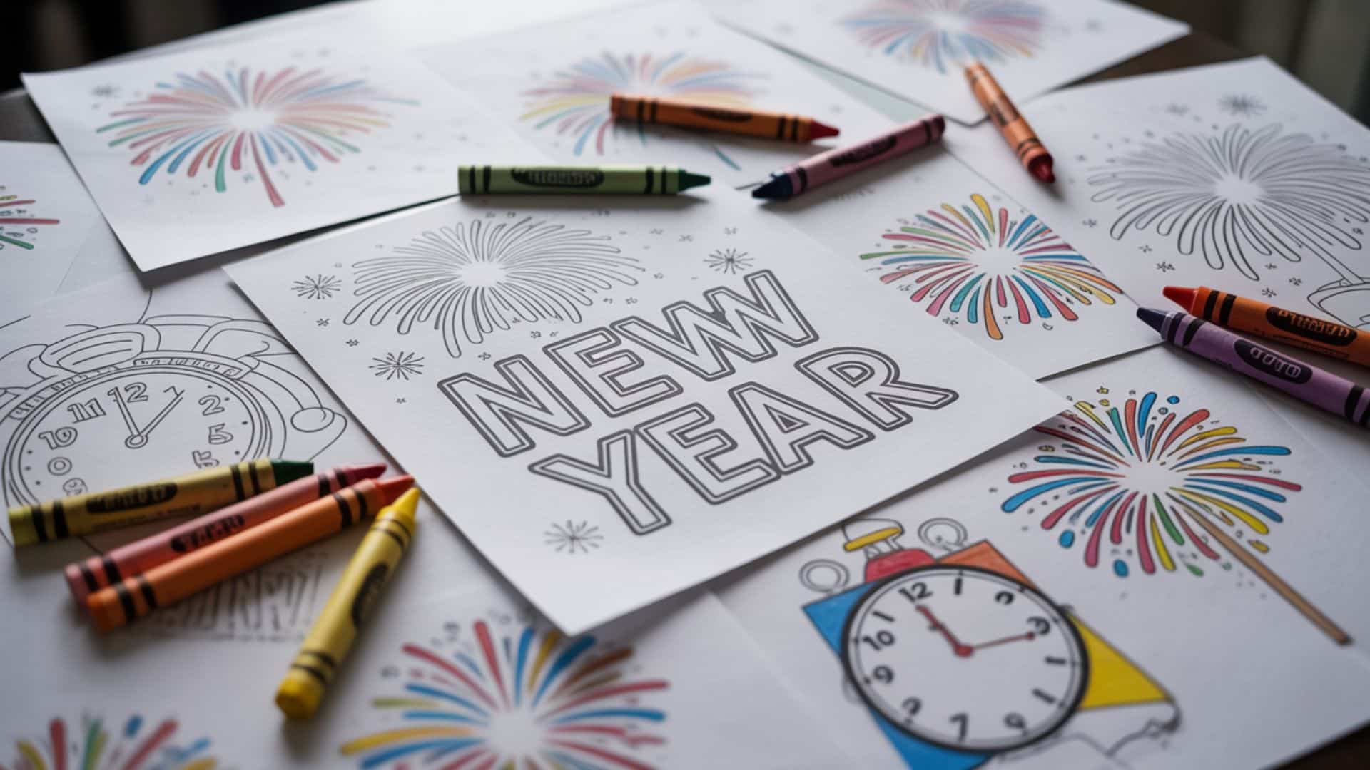 new year coloring pages