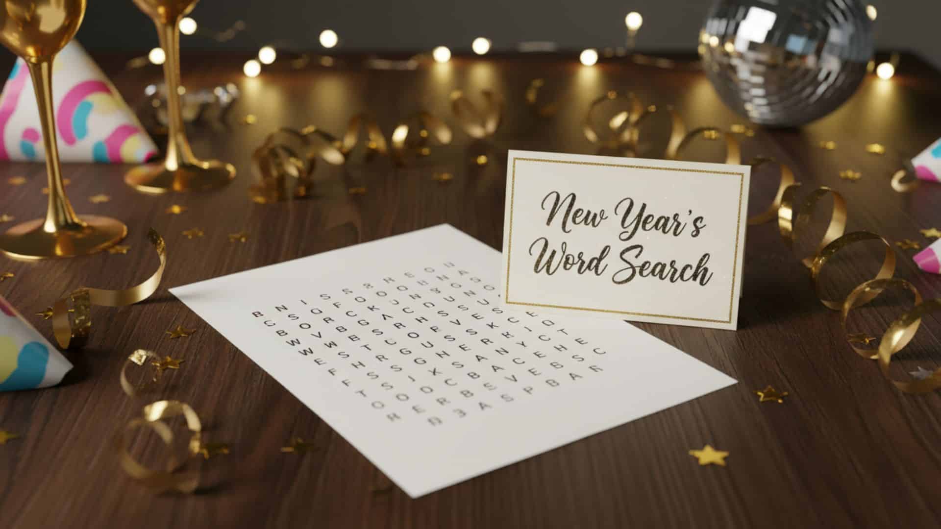 new years word search