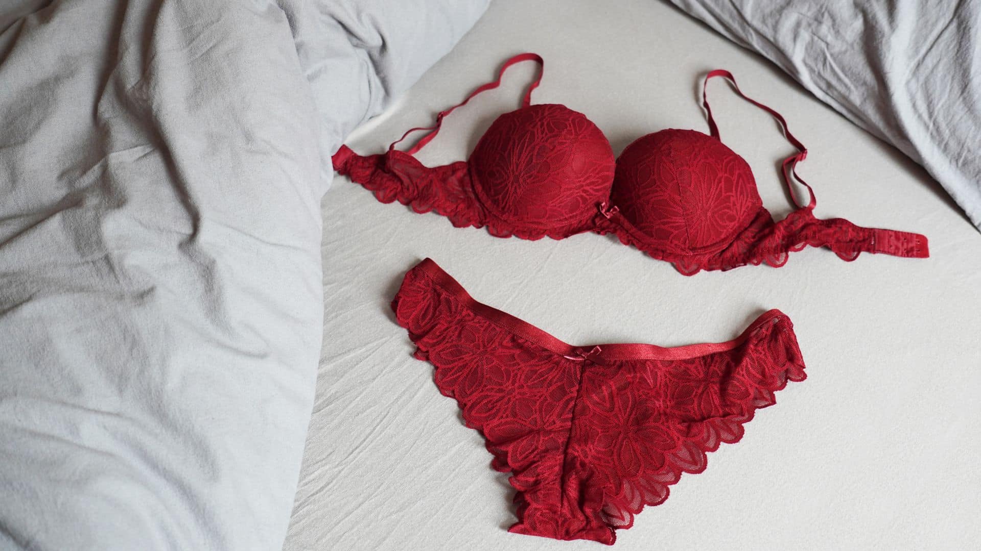 wearing red underwear