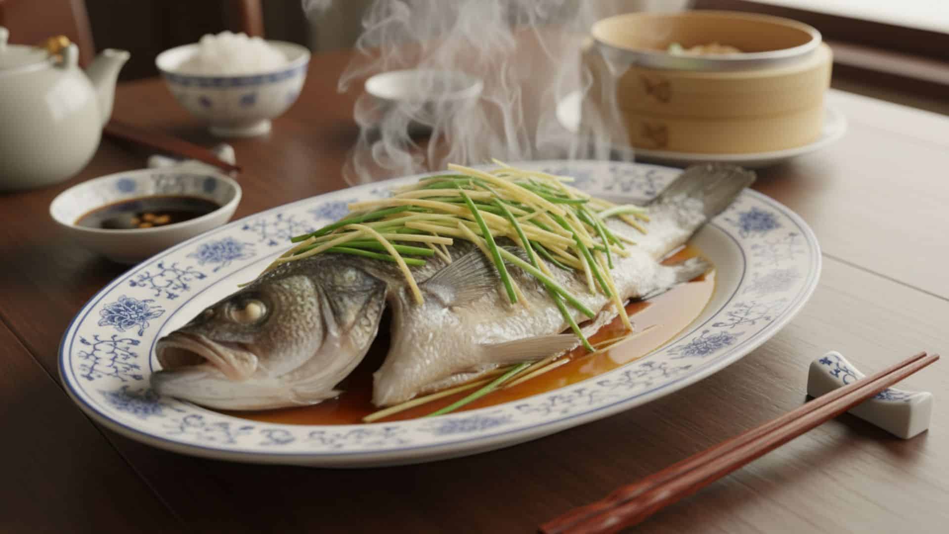 whole steamed fish