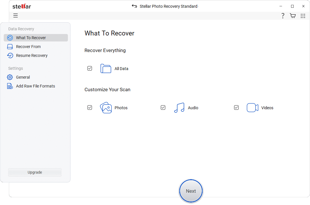 Here’s steps on how to recover deleted photos using this all-in-one photo recovery software: