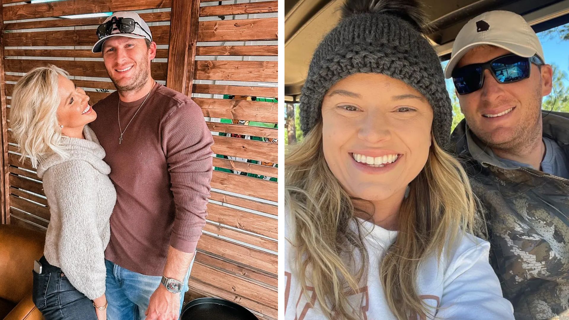 Robert Shiver with his wife, Savannah, on the left, and ex wife, Lindsay, on the right