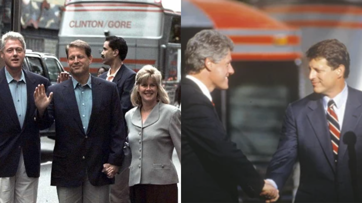 clinton gore bus tour 1992.