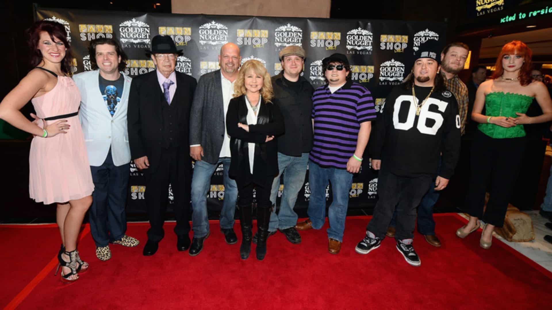 pawn stars cast posing on the red carpet at a golden nugget las vegas event