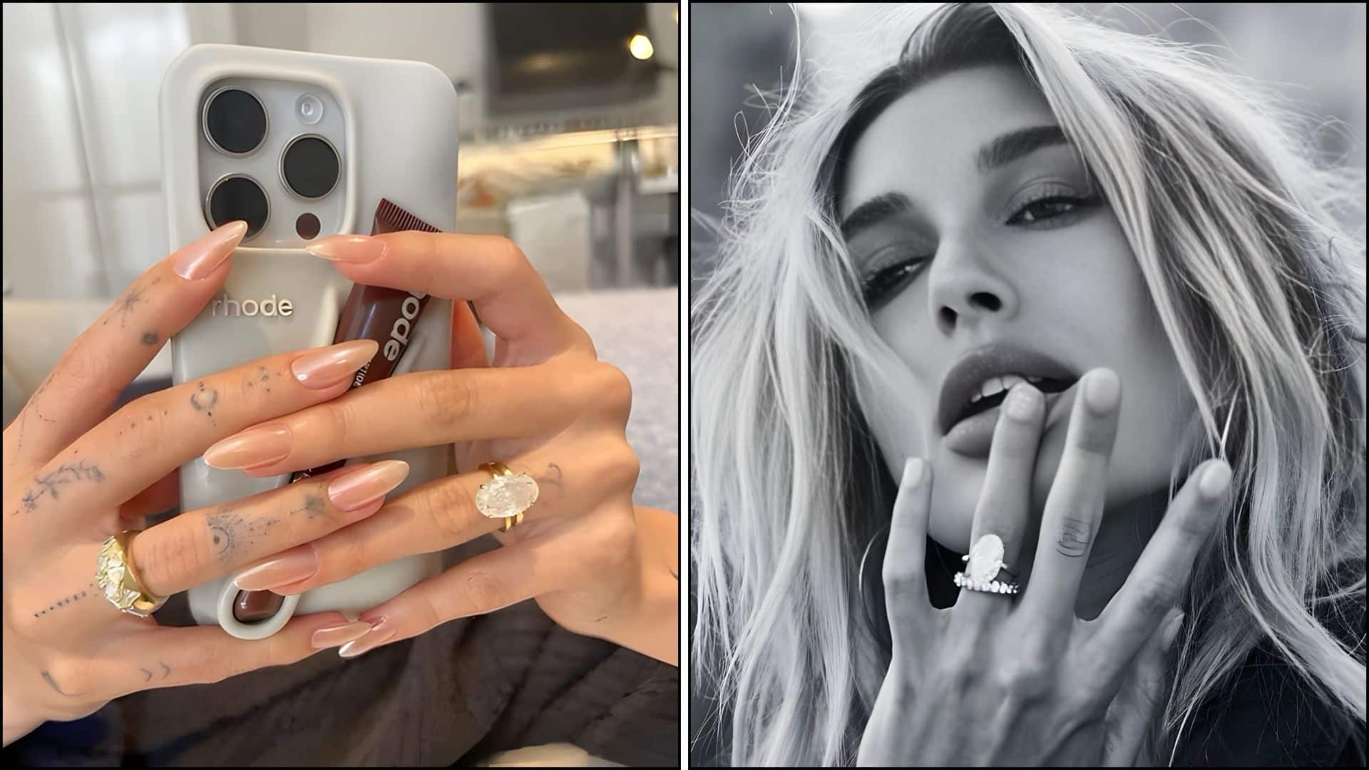 hailey bieber engagement ring carat