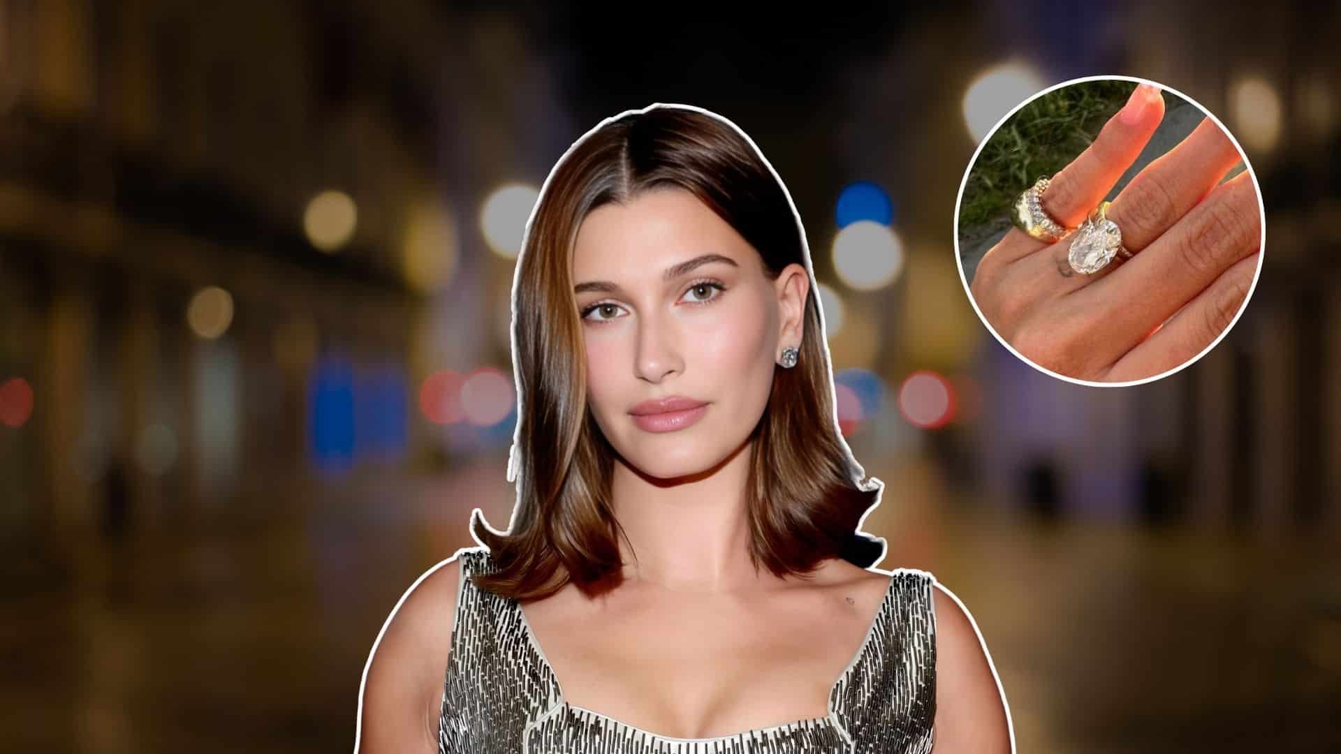 hailey bieber engagement ring size