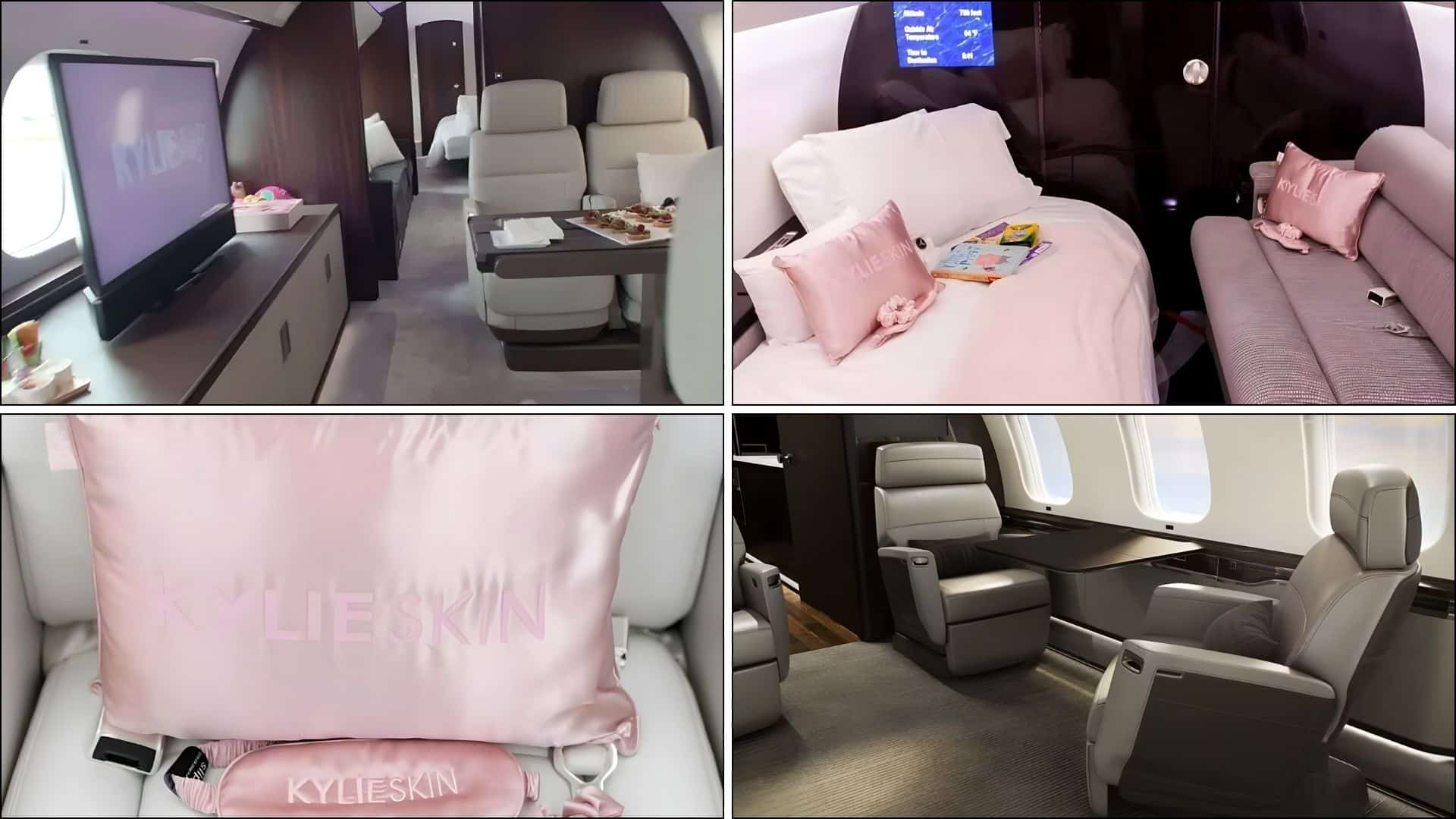 kylie jenner private jet interior