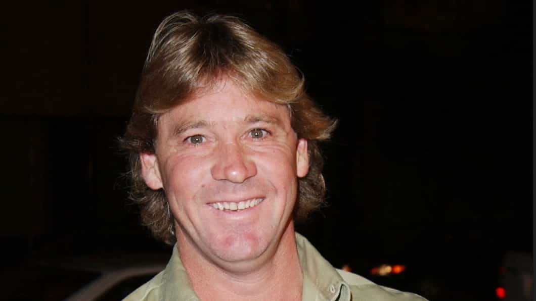 portrait of steve irwin smiling at an event