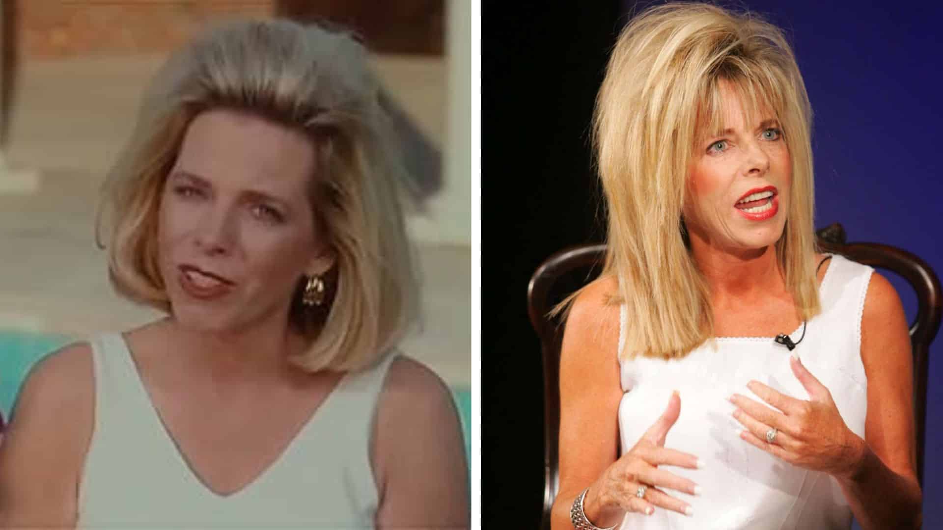 side by side images of gwen shamblin highlighting changes in her appearance and speculation about cosmetic surgery over the years.jpeg