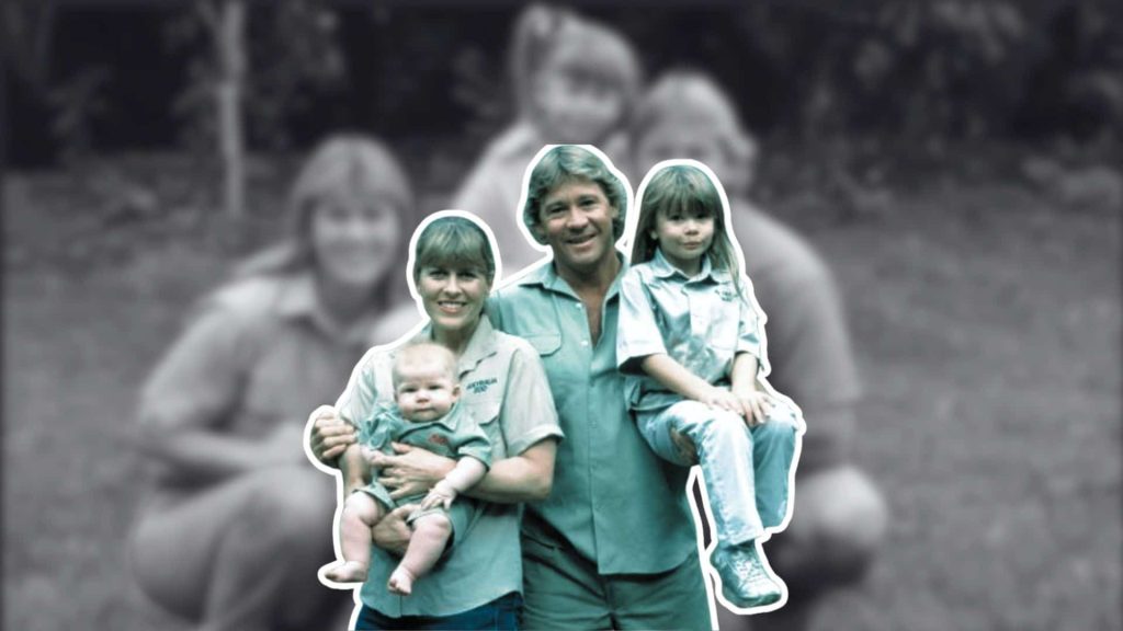 steve irwin with his wife and kids