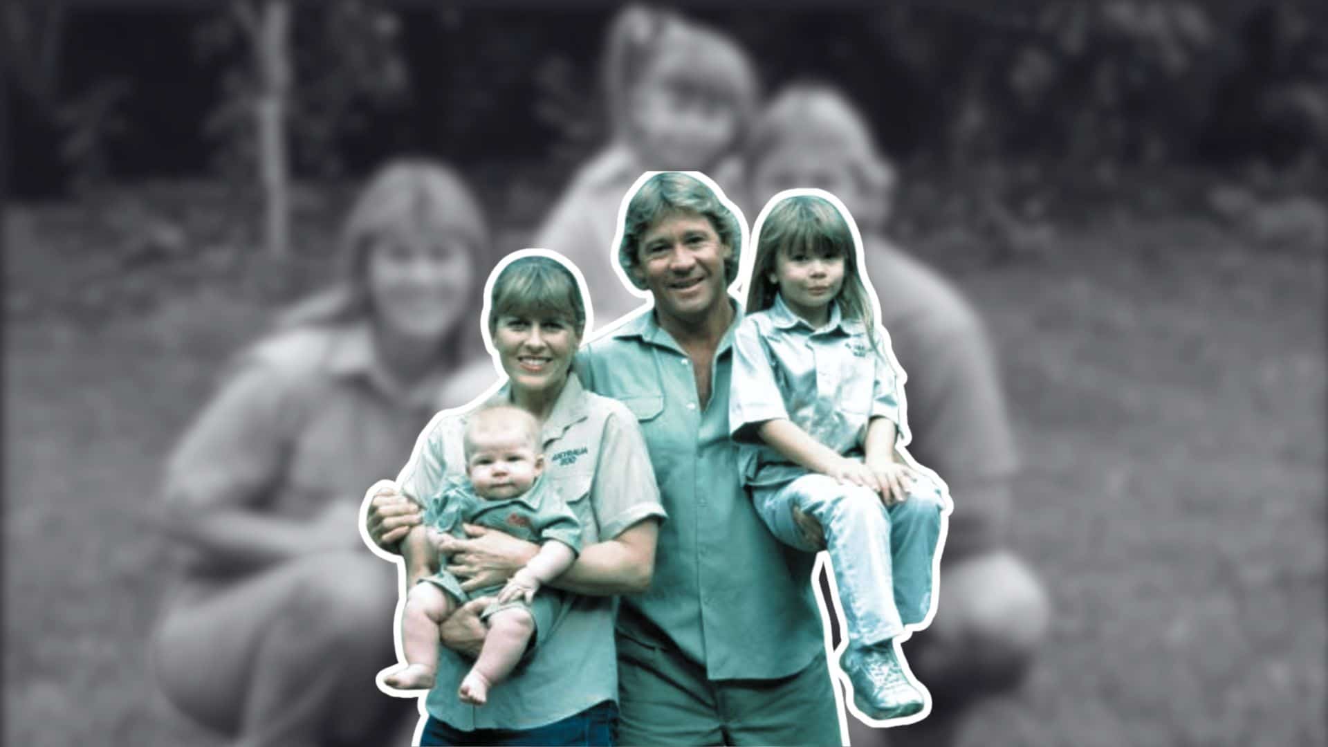 steve irwin with his wife and kids