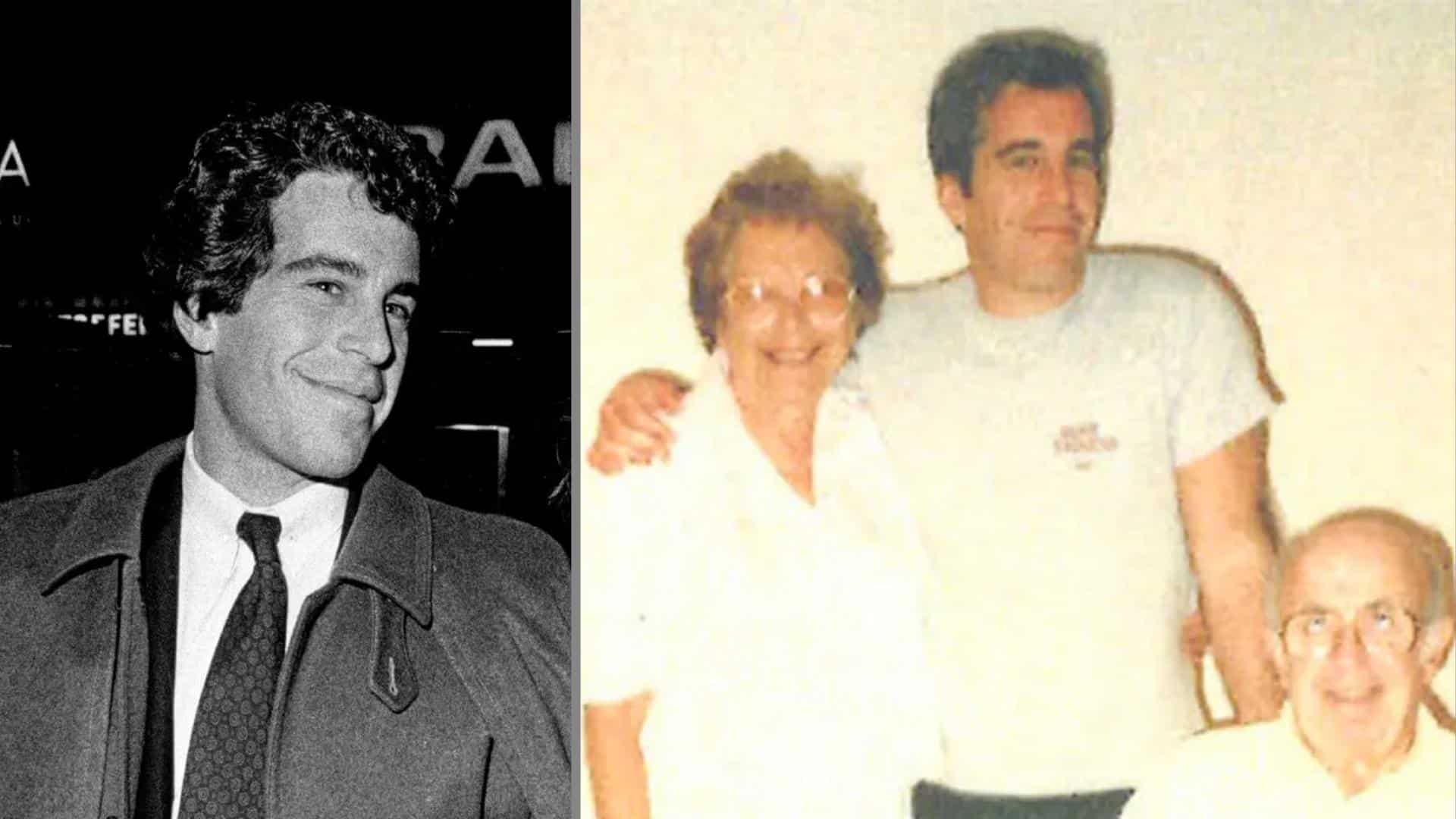 Older family photos showing Jeffrey Epstein with relatives in vintage personal snapshots.