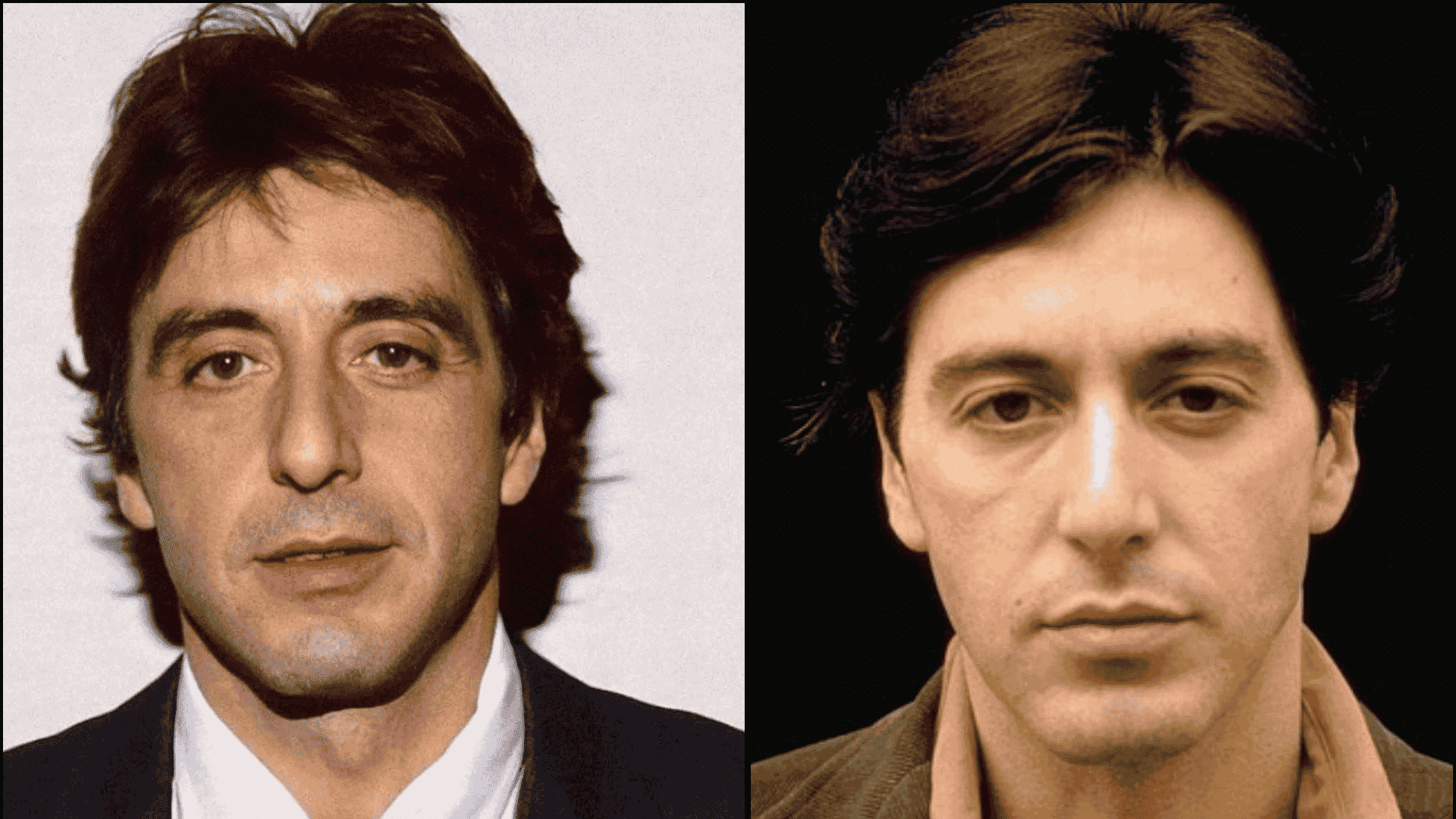Al Pacino before and after blepharoplasty showing reduced eye bags and smoother eyelids