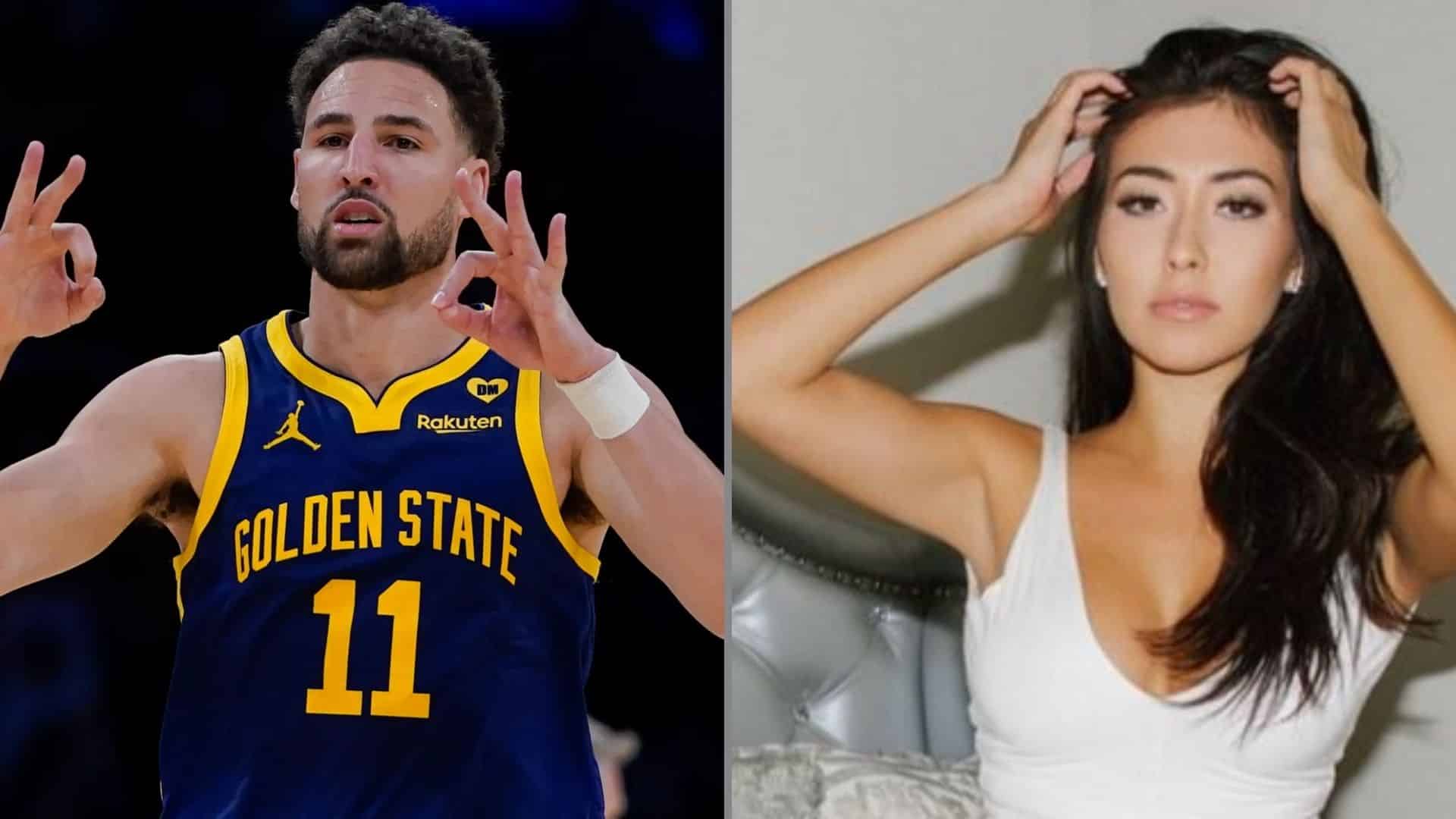 Klay Thompson and Cherise Sandra in casual and event photos.