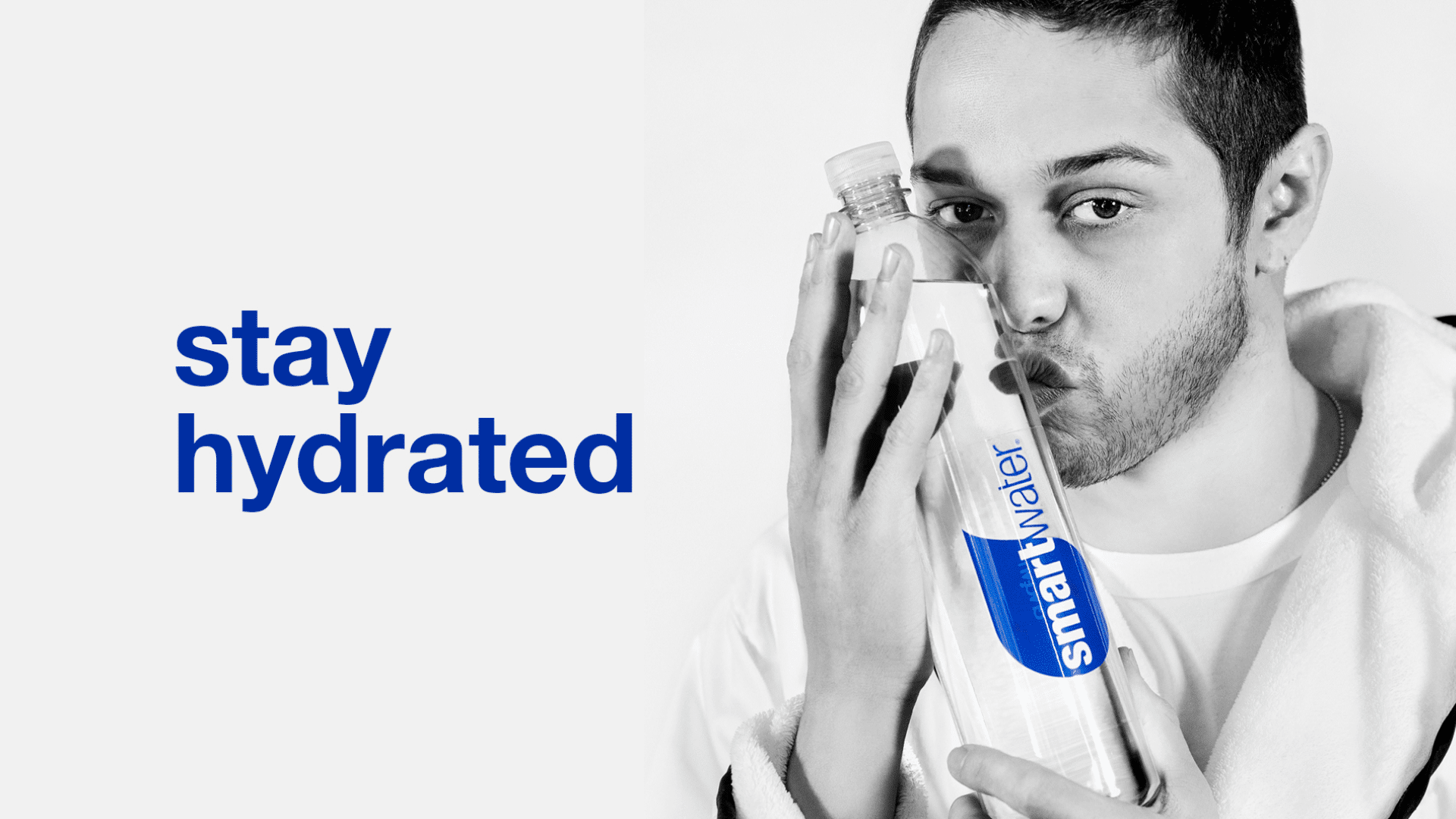 Pete Davidson campaigning for Smartwater as a part of brand endorsement.