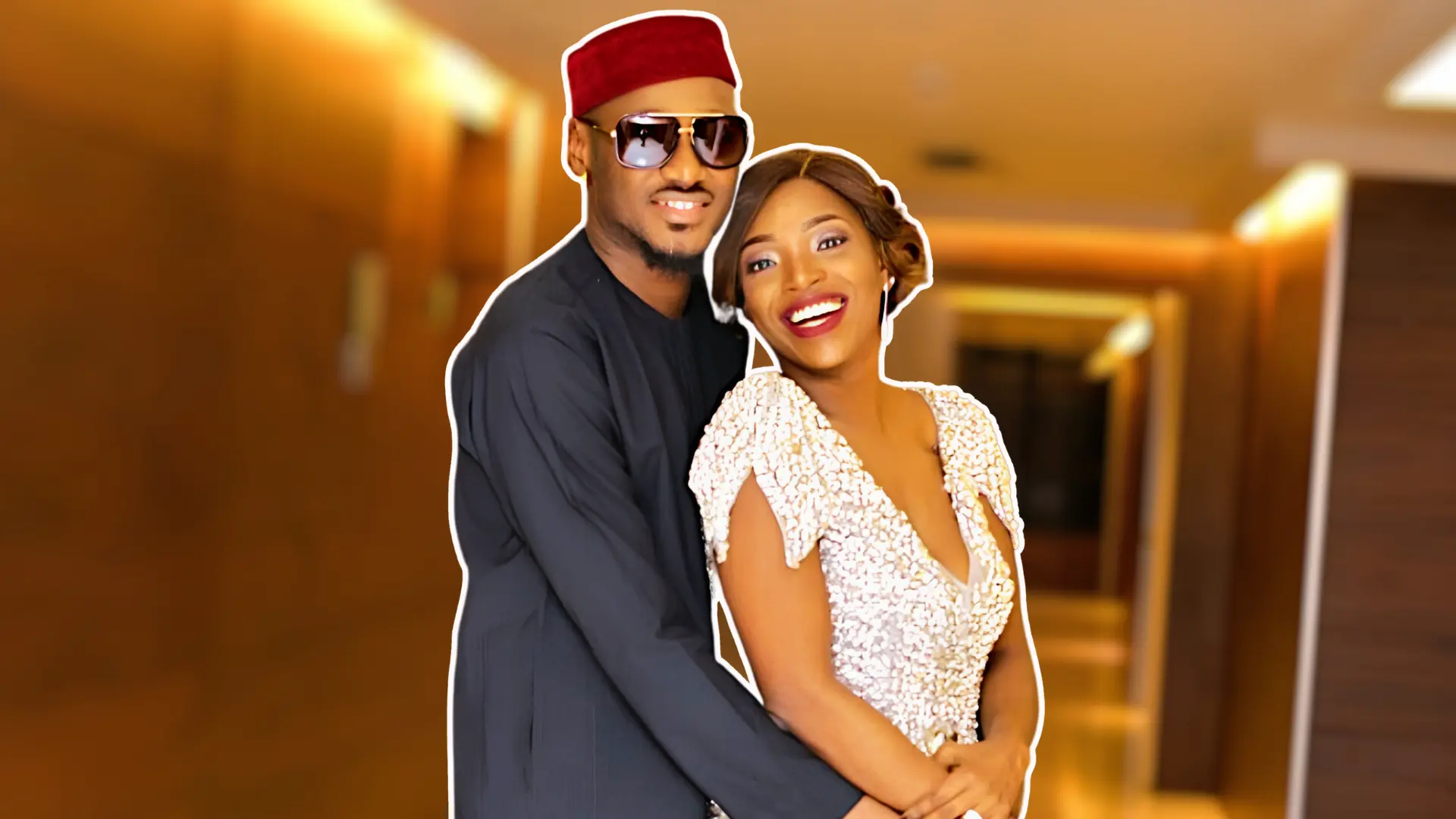 2Baba and Annie Macaulay-Idibia posing together in formal attire during their marriage years.
